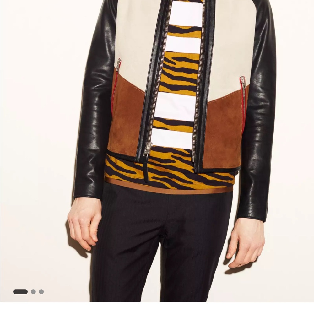 COACH® | Patched Zip Racer jacket